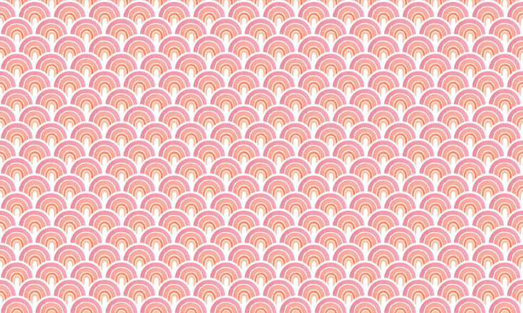 Removable Pink Rainbows Kids Room Wallpaper For Walls in your room — zoomed