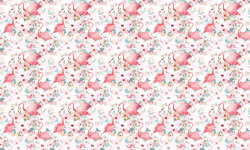 Light Pink Flamingo Wallpaper in your room — zoomed
