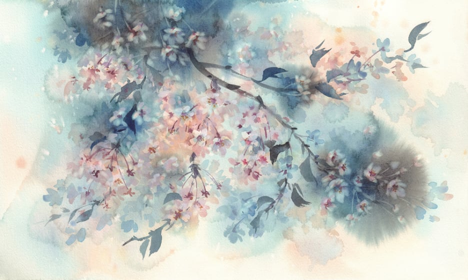 Pastel Flower Beautiful Peach Tones Wallpaper Murals in your room