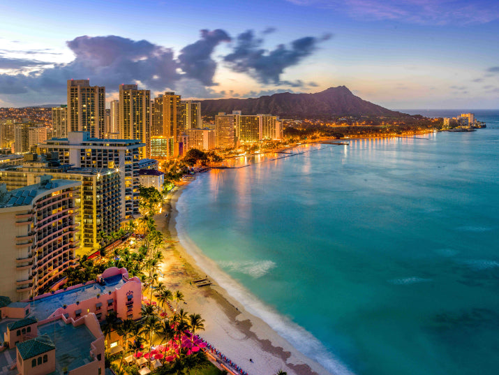 Waikiki Beach Hawaii Wall Mural in your room — zoomed