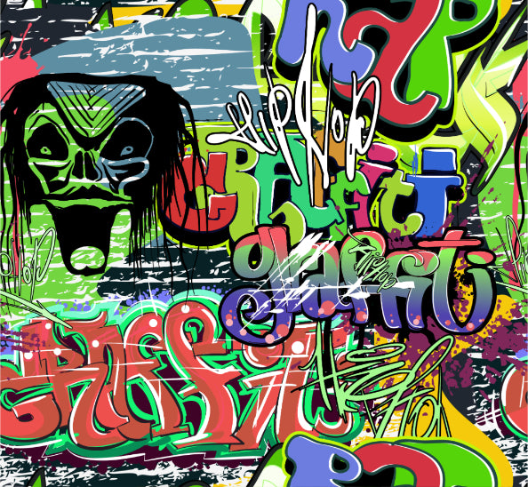 Vibrant Graffiti Wall Mural