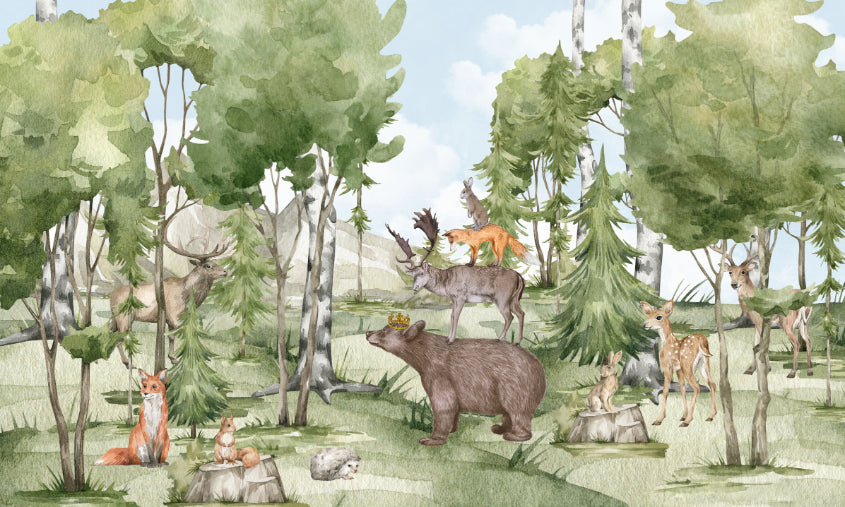 Animal Forest Friend Wall Mural in your room