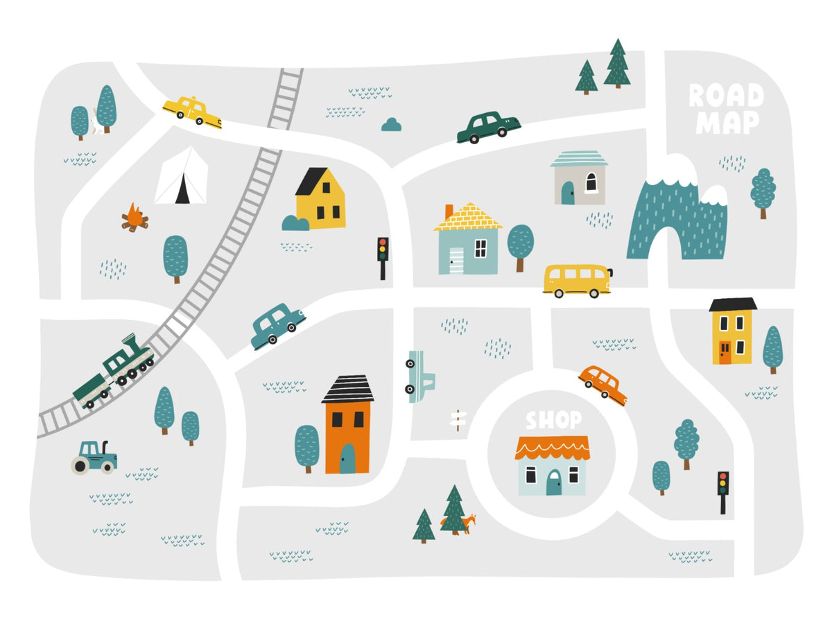 Town Map Wall Mural in your room