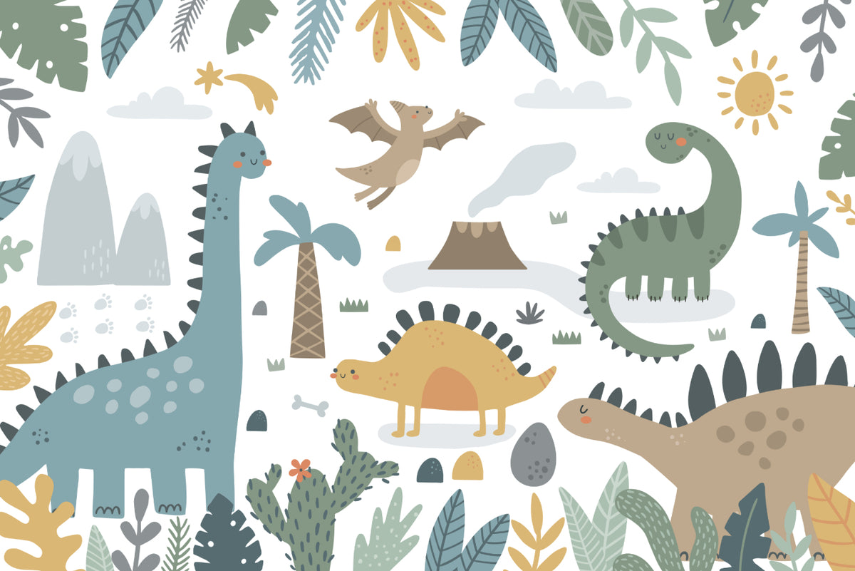 Dinosaur Design Wall Mural in your room