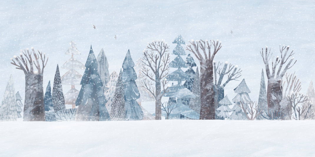 Winter Wonderland Forest Wall Mural in your room