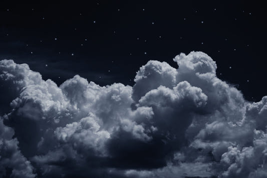 Starry Night Sky Clouds Wall Mural