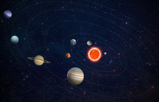 Solar System Planets Orbit Wall Mural