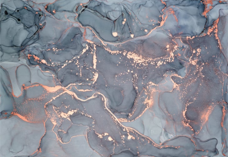 Metallic Copper Veins Abstract Wall Mural in your room