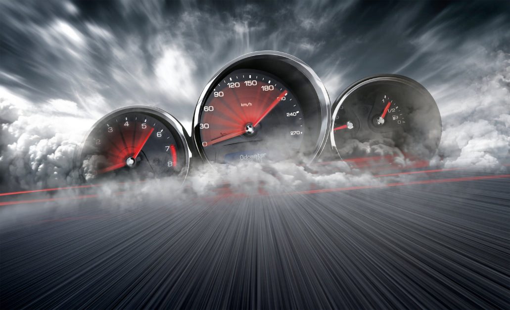 High Speed Car Dashboard Wall Mural in your room