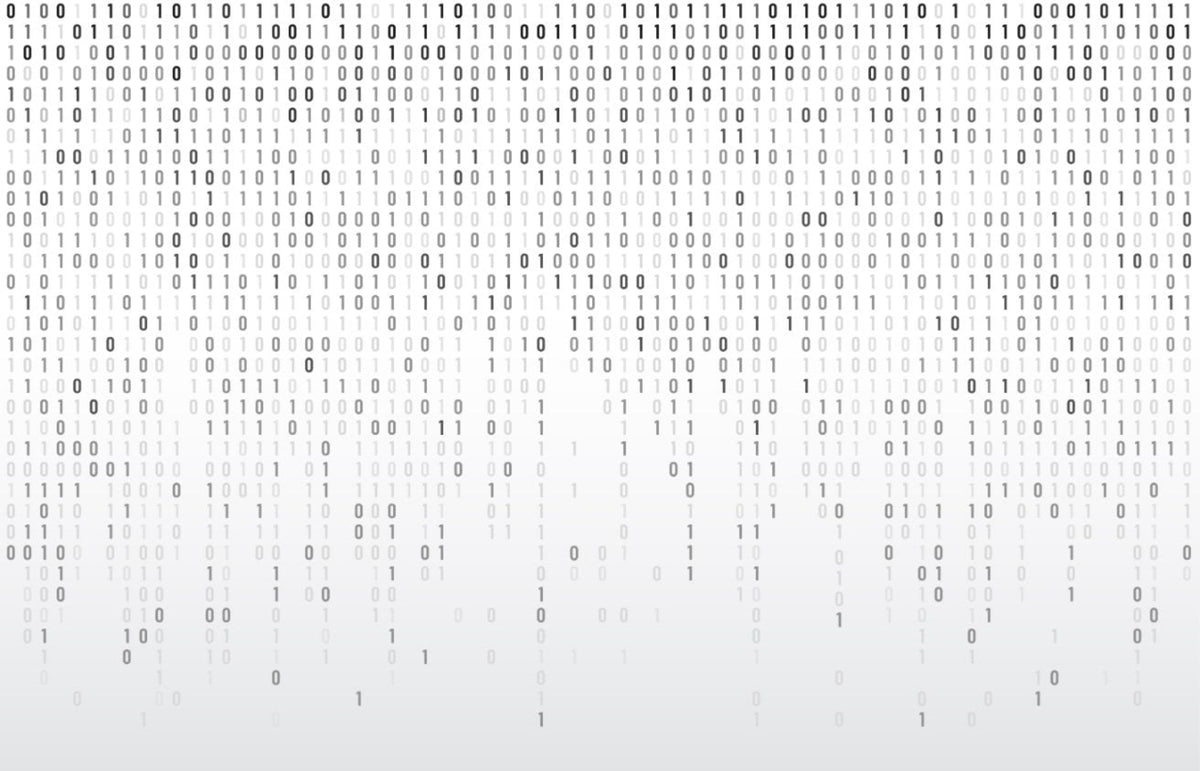 Digital Binary Code Wall Mural