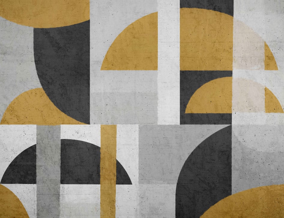 Monochrome Geometric Wall Mural in your room