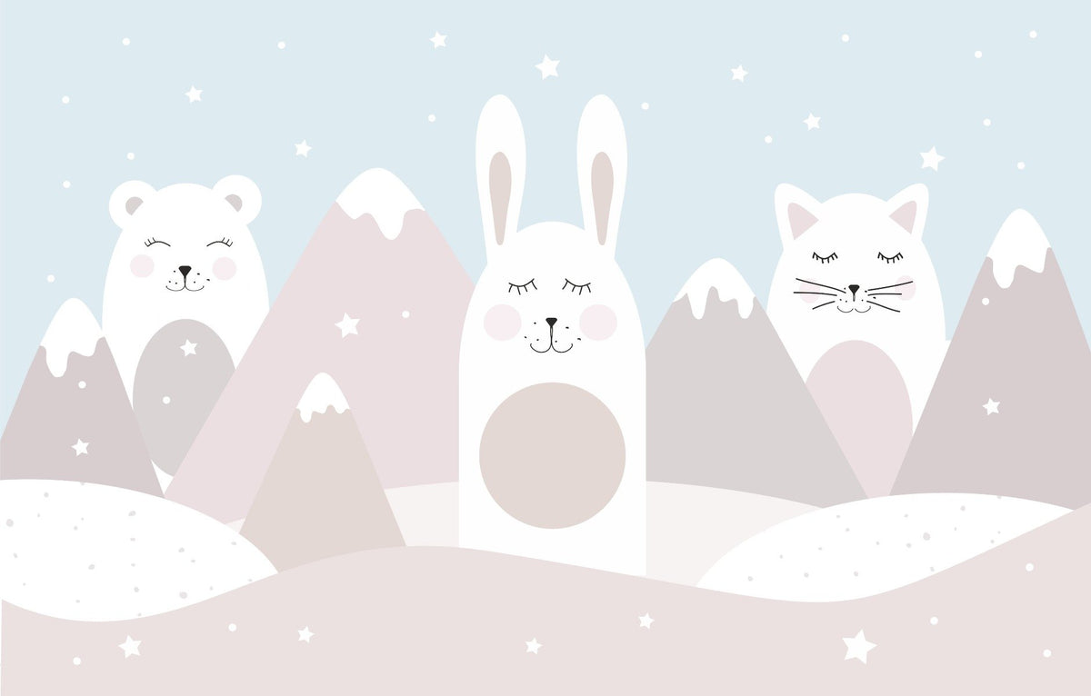 Cute Animals Kids Room Wall Mural in your room