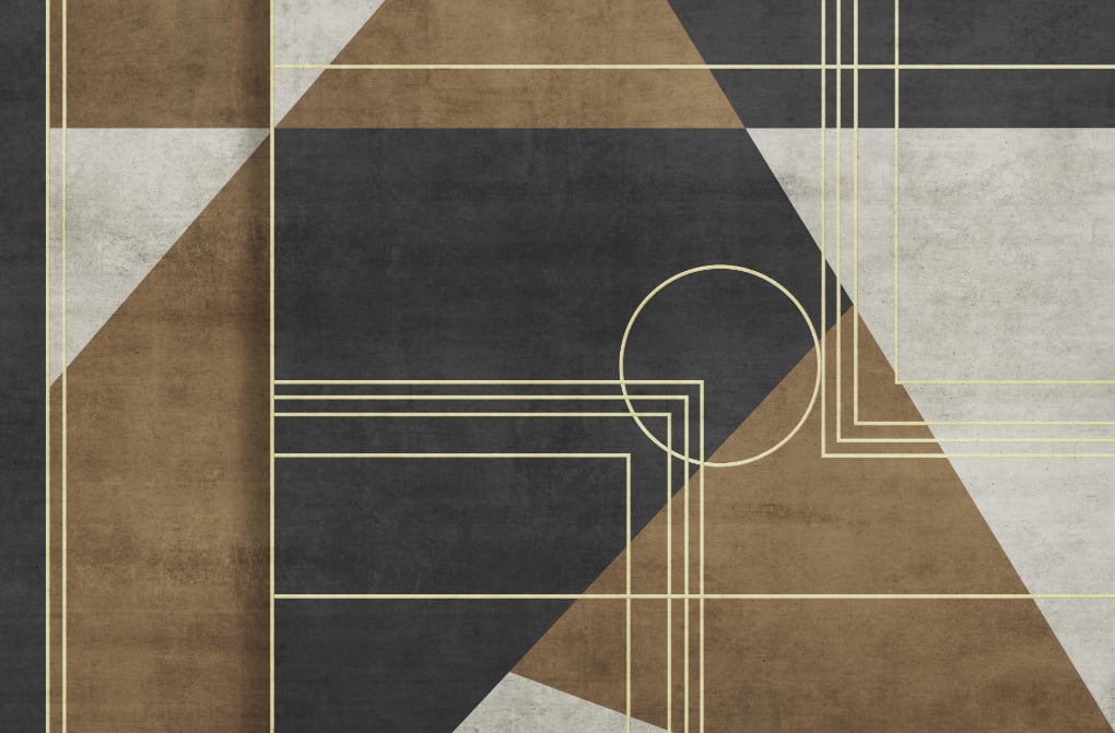 Geometric Abstraction Wall Mural in your room
