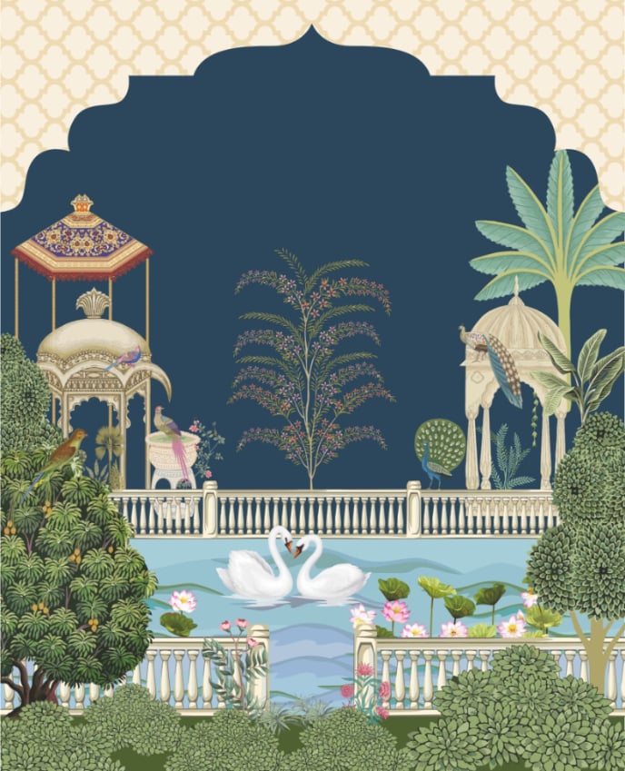 Mughal Garden Wall Mural