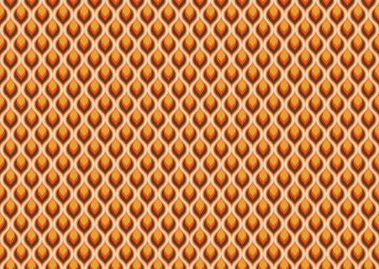 Retro Flame Pattern Wallpaper