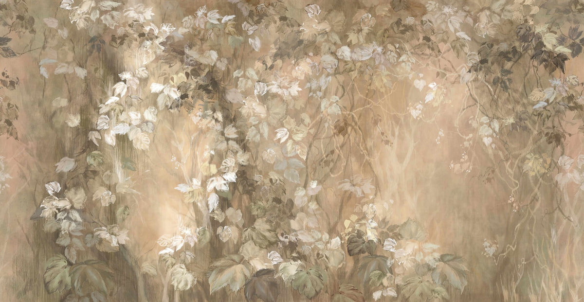 Mystic Branches Light Brown Wall Mural in your room