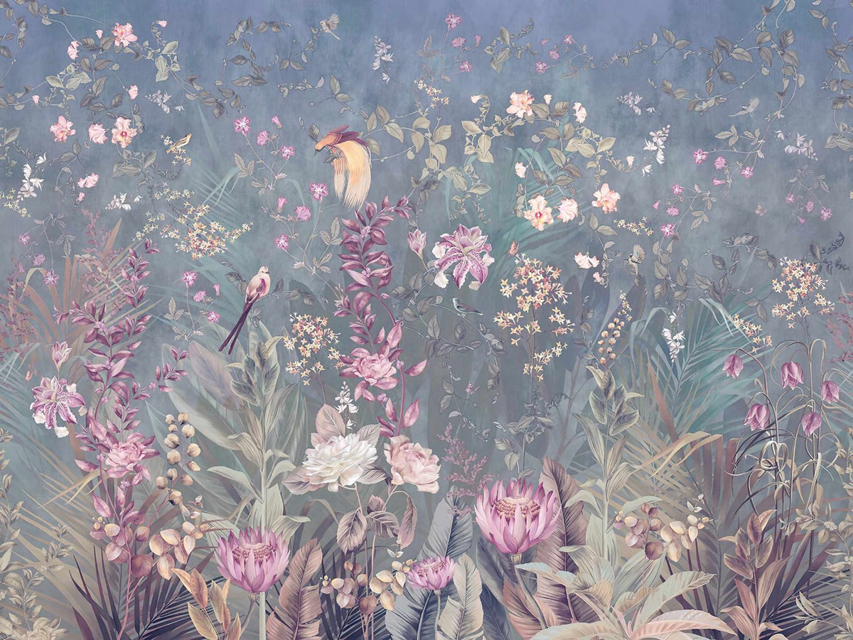 Blooming Lavender Landscape Mural in your room