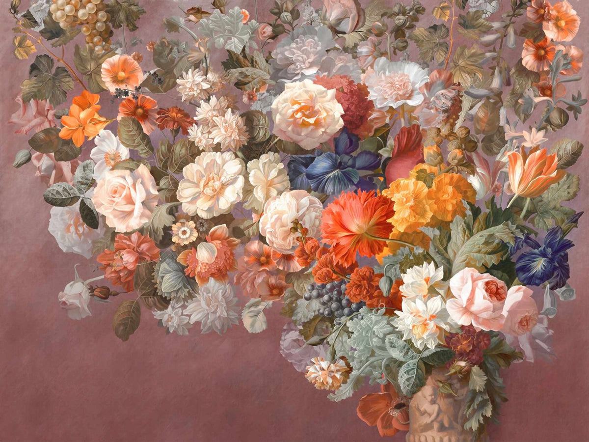 Dutch Rose Oil Artistry Wallpaper Mural in your room — zoomed