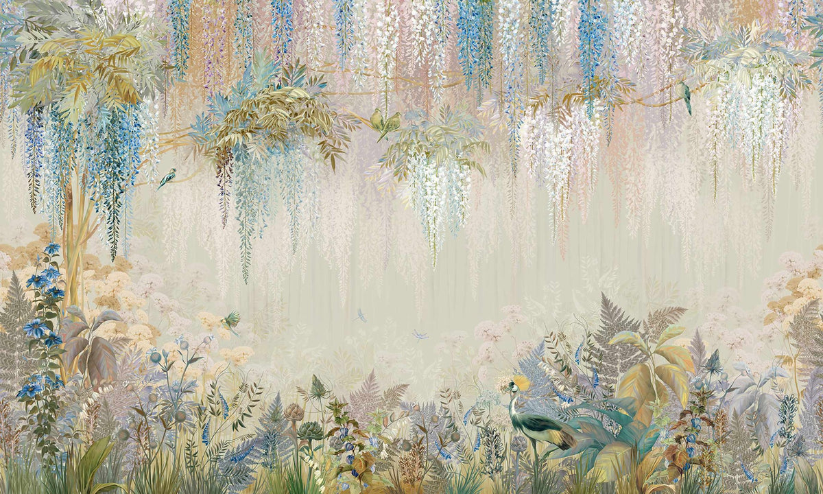 Dynasty Forest Elegance Wall Mural in your room — zoomed