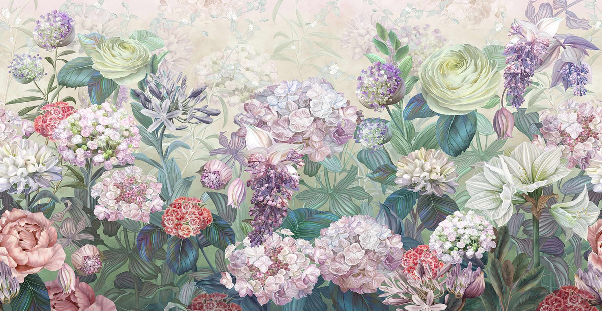 Dutch Delight Floral Oasis Wall Mural in your room — zoomed