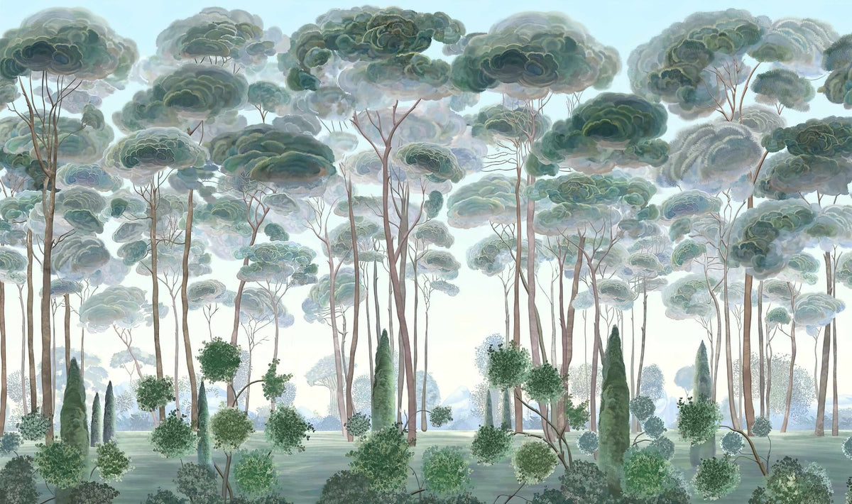 Jungle Mirage Watercolor Wall Mural in your room