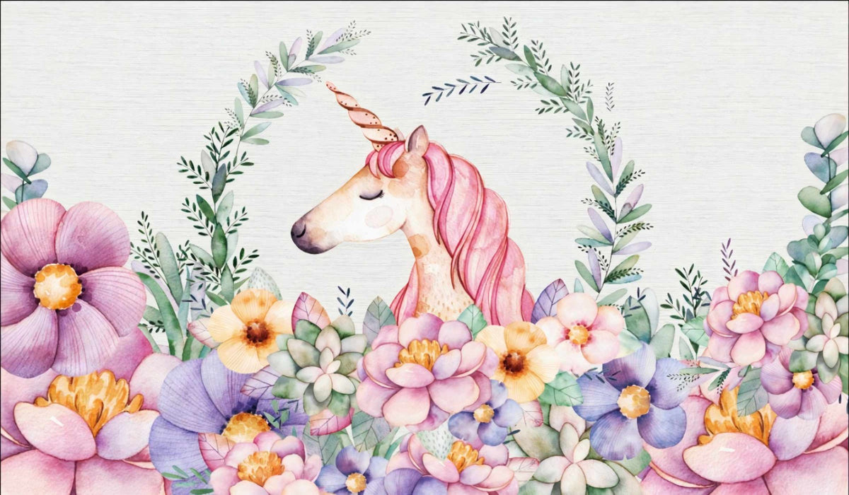 Fantasy Flora Unicorn Majesty Wall Mural in your room