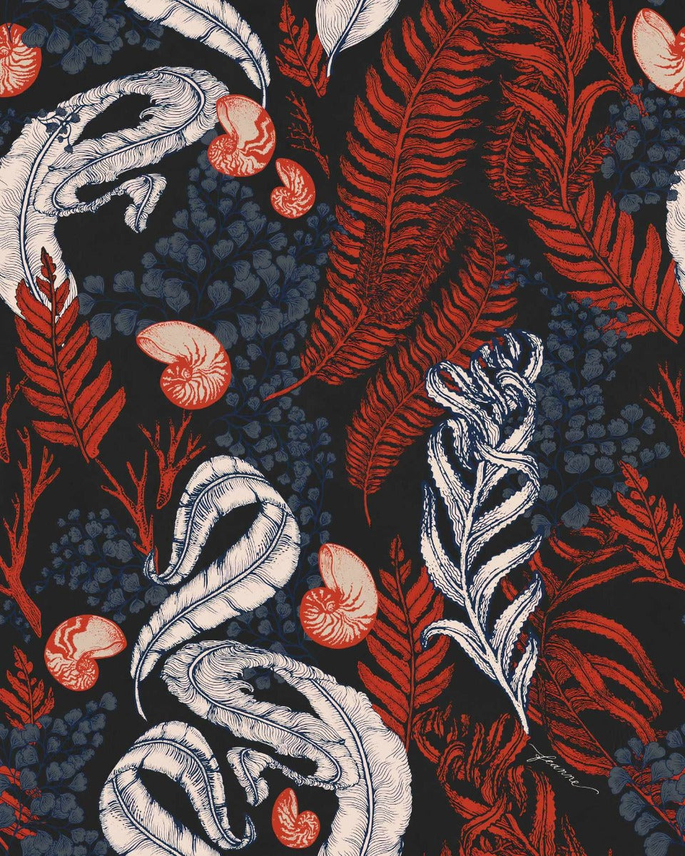 Coral Cove Nautilus Wallpaper Mural in your room