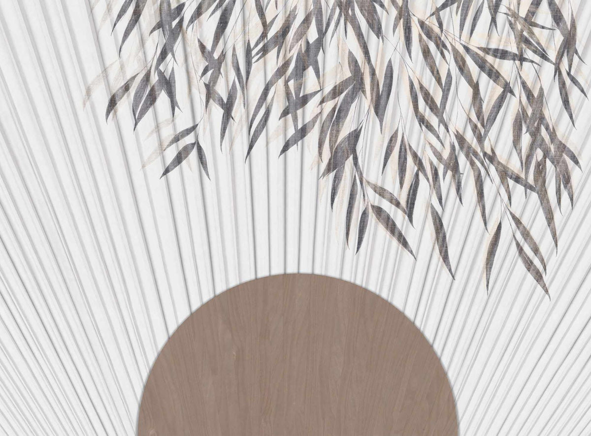 Striped Illustration Wallpaper Mural in your room