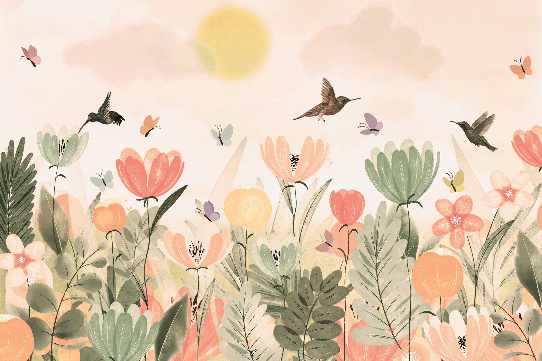Cheerful Spring Blossoms Wallpaper