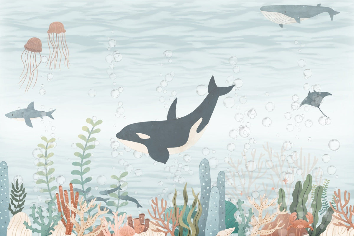 Marine Ballet Wallpaper Mural in your room — zoomed