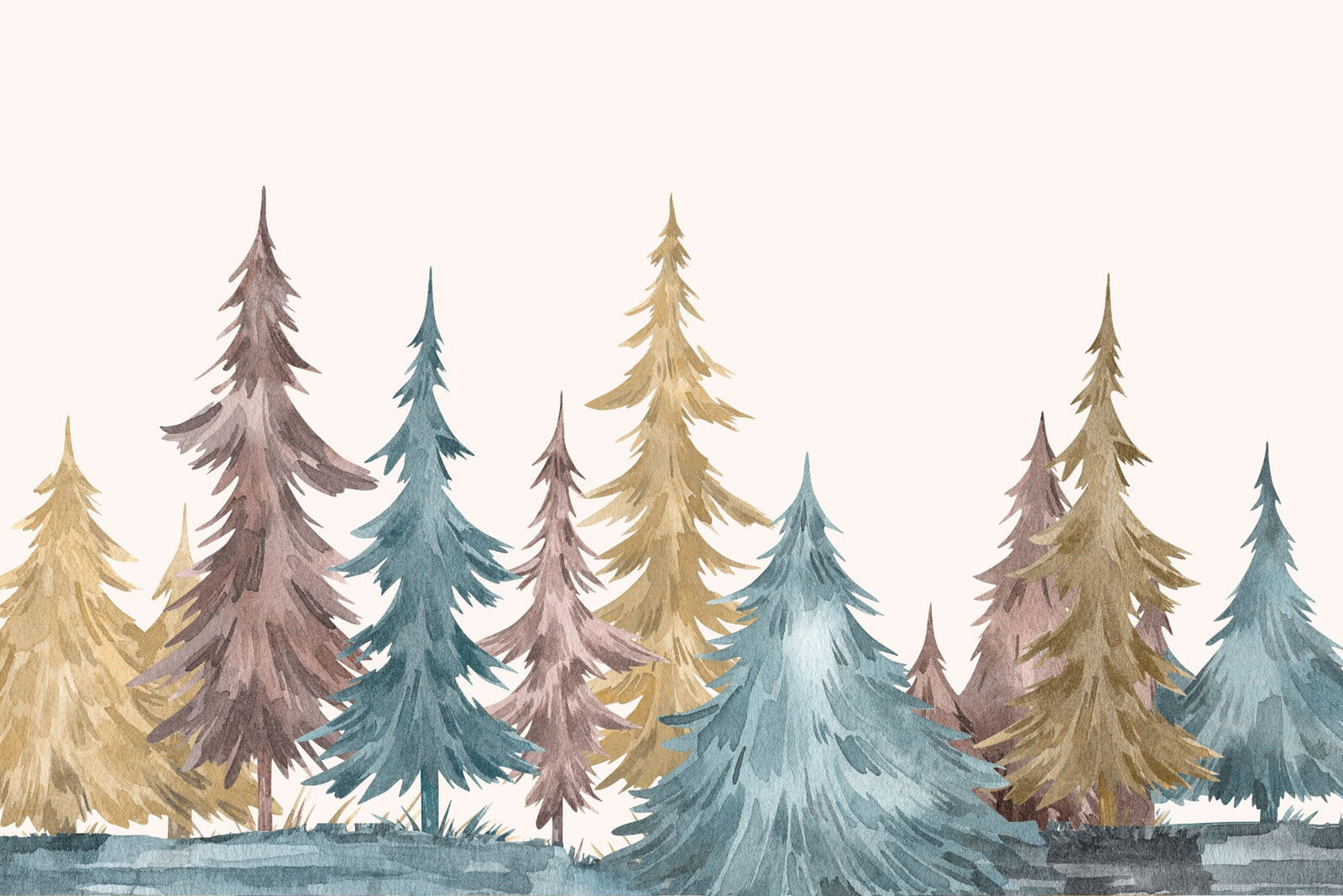 Evergreen Alpine Elegance Wall Mural in your room