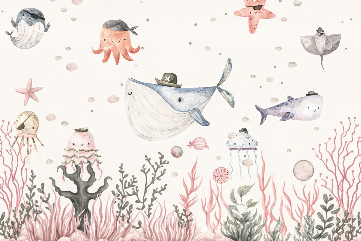 Maritime Mischief Aquarium Mural in your room