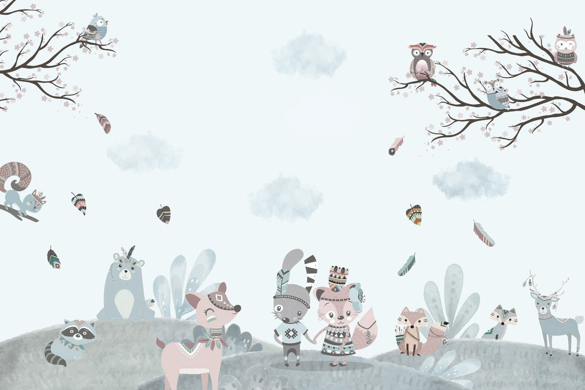Charming Critters Storybook Wall Mural in your room