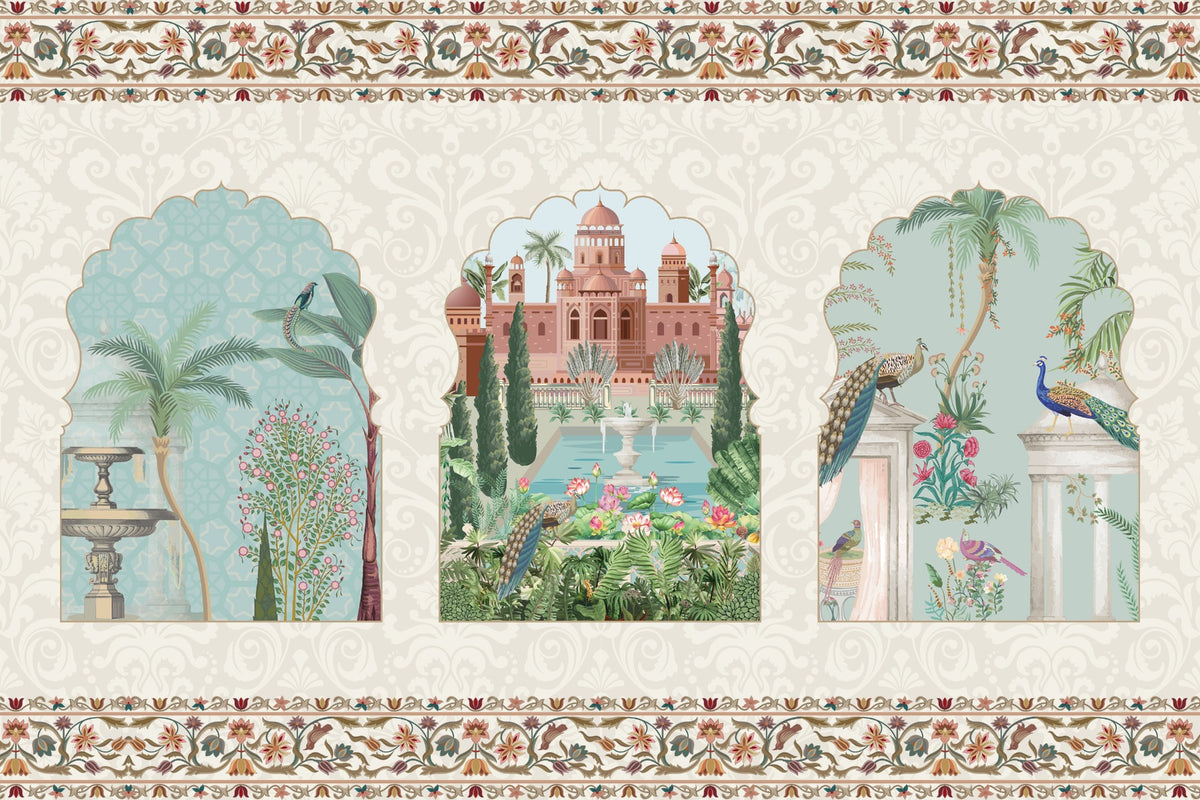 Majestic Palace Gardens Mural in your room — zoomed