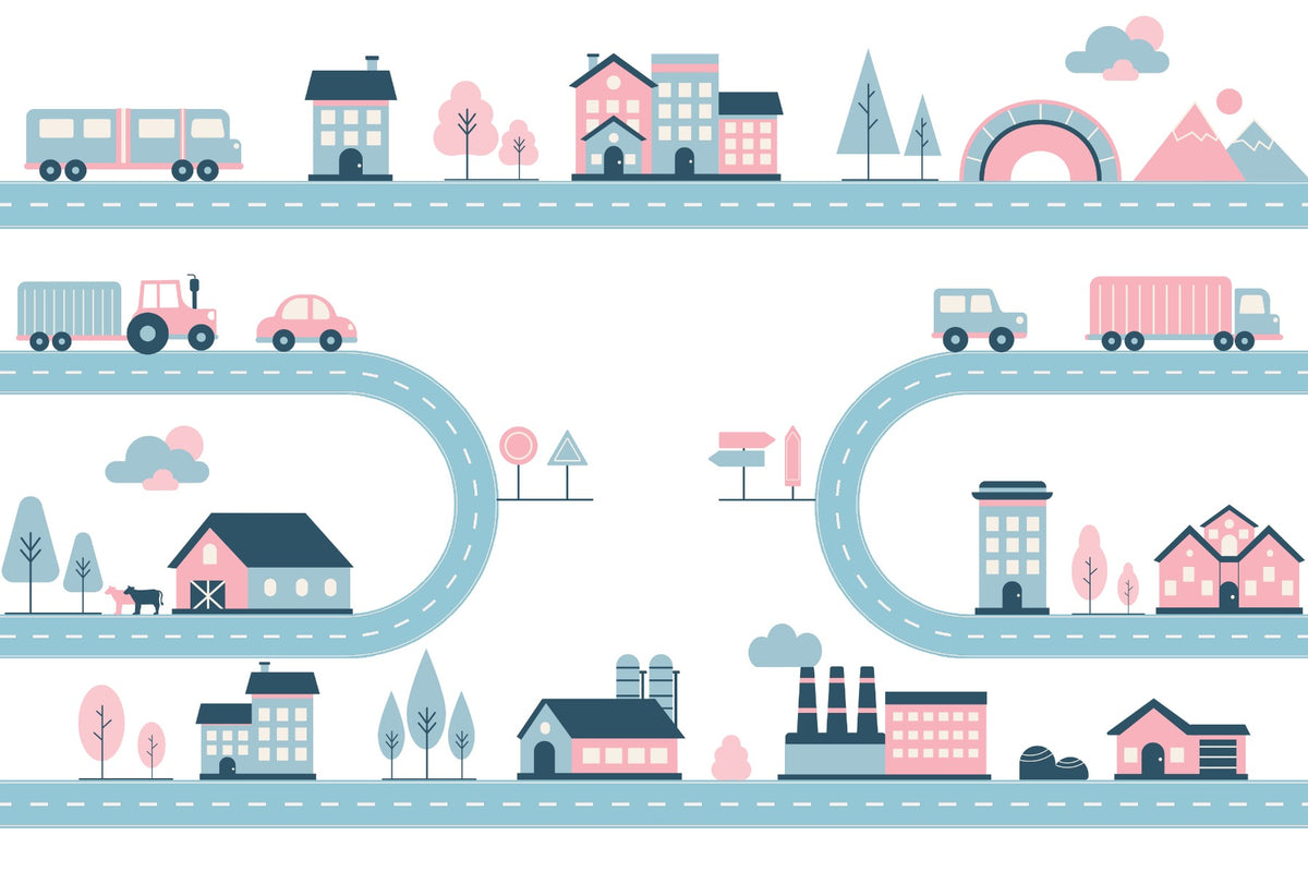 Tiny Town Urban Play Mural in your room