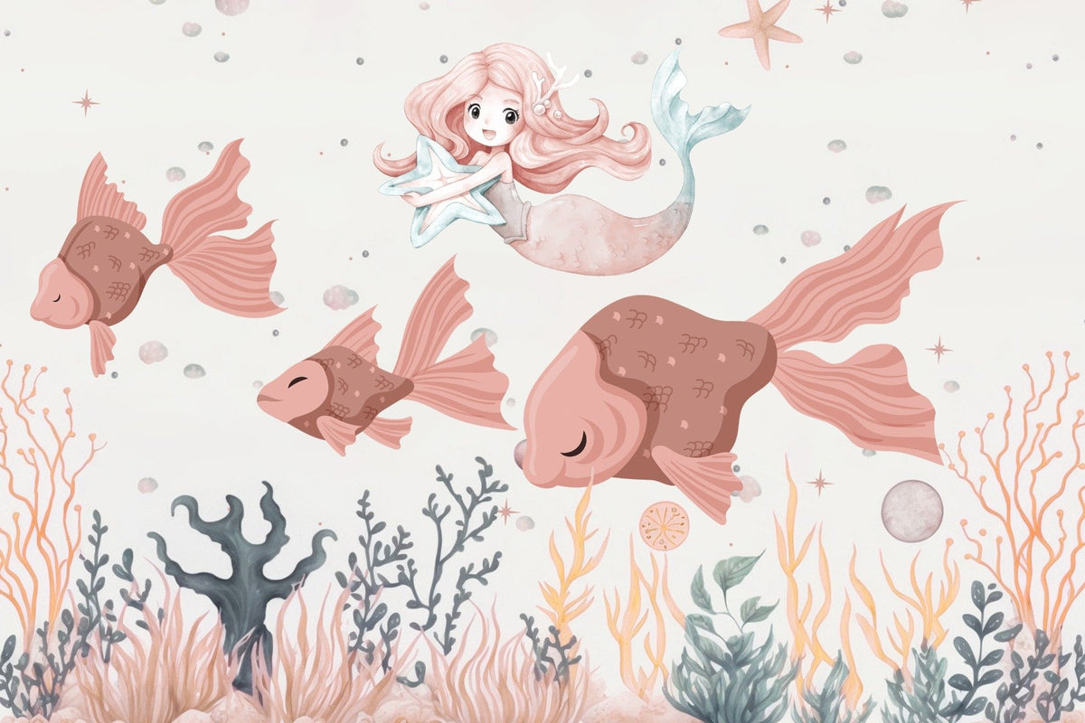 Mermaid Enchanted Reef Mural in your room