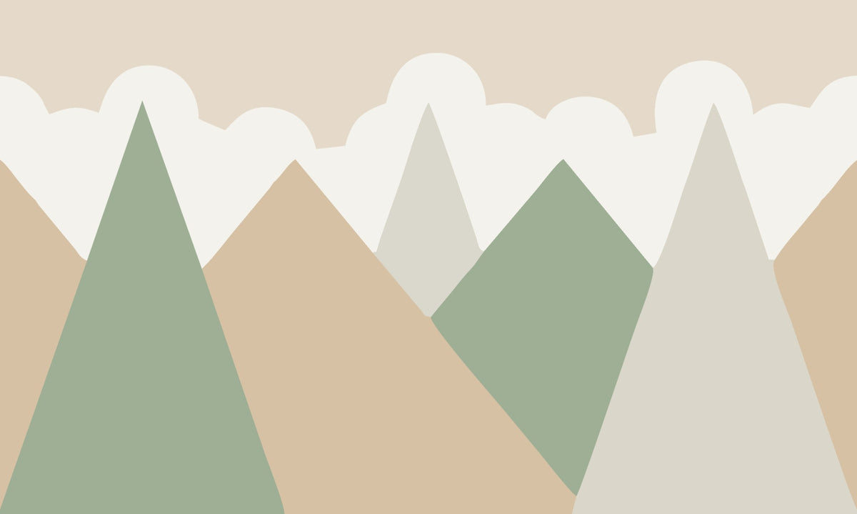 Colored Mountain Wallpaper Mural in your room