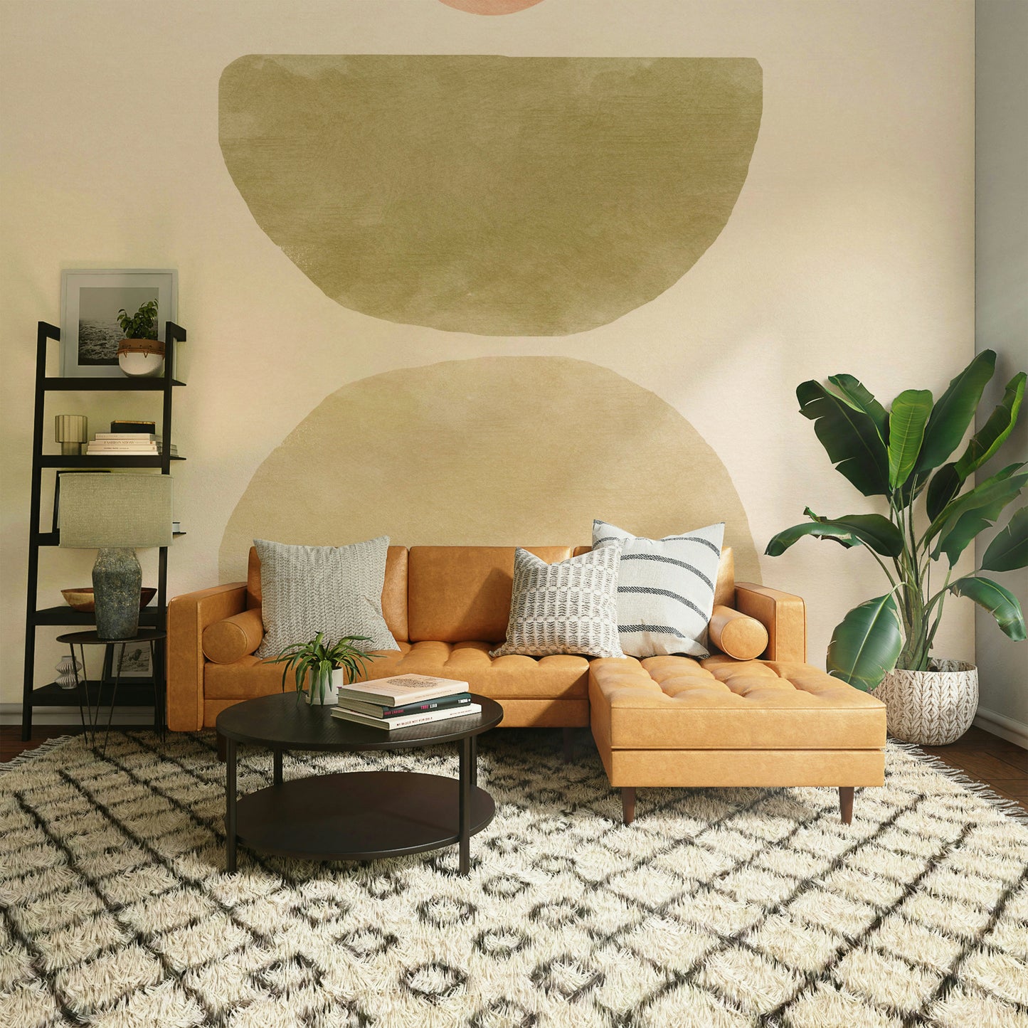 Gradient tone wall mural design

