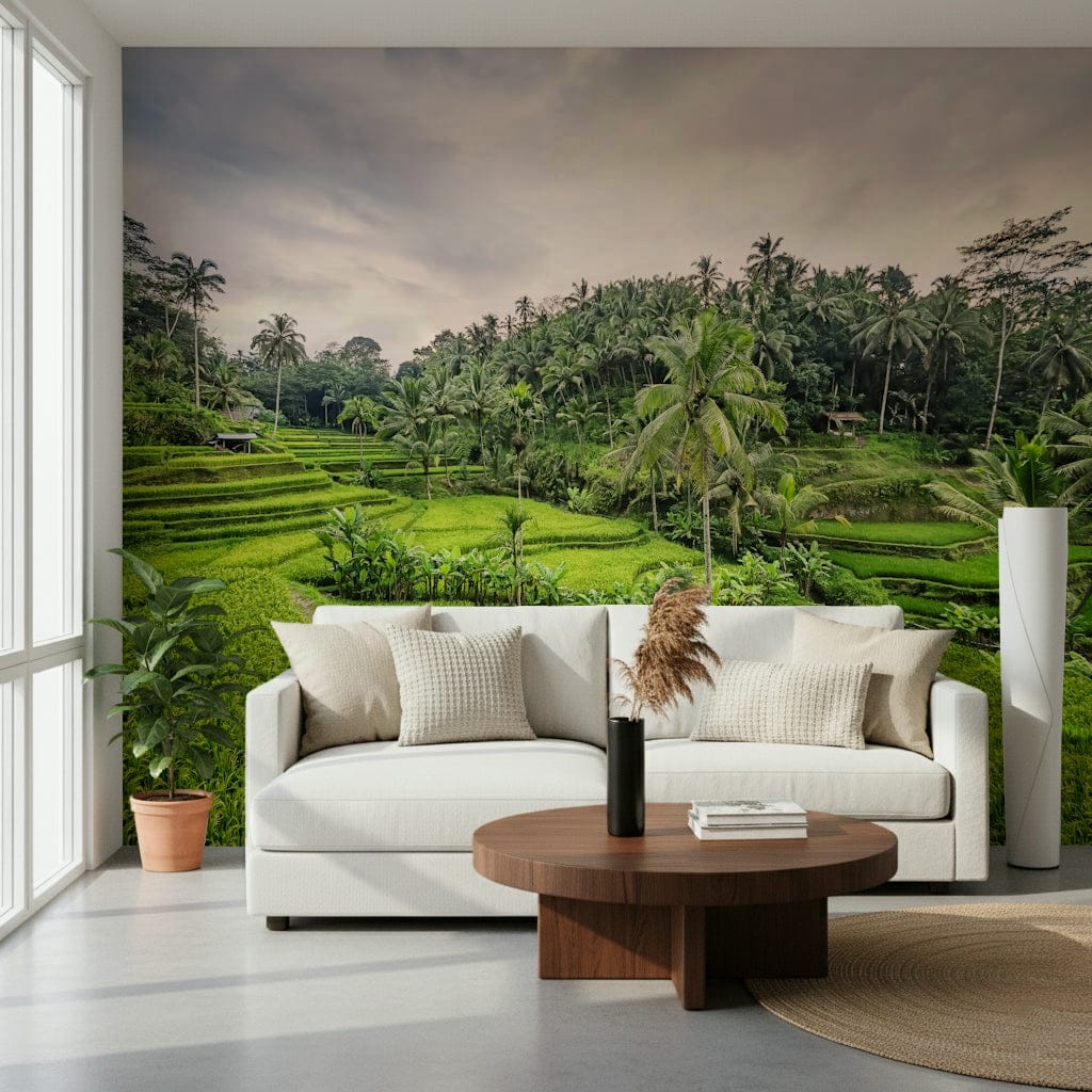 Authentic Bali Rice Terraces view large format wall poster.