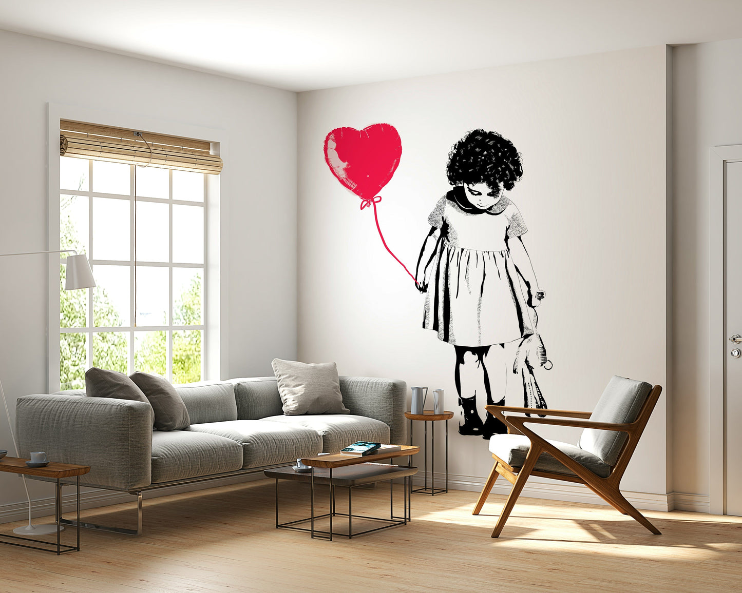 Balloon Girl Art Wall Mural
