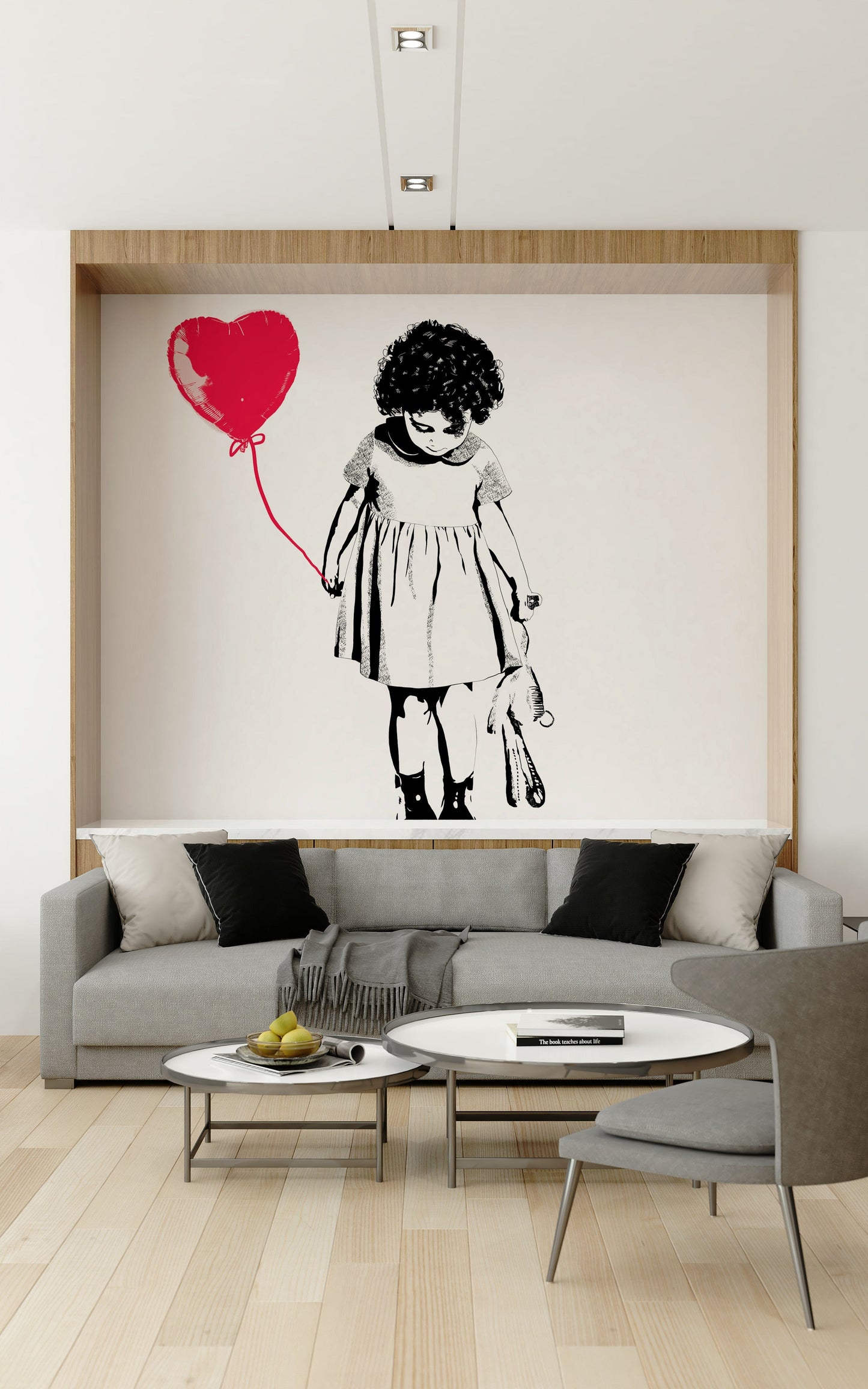 Balloon Girl Art Wall Mural