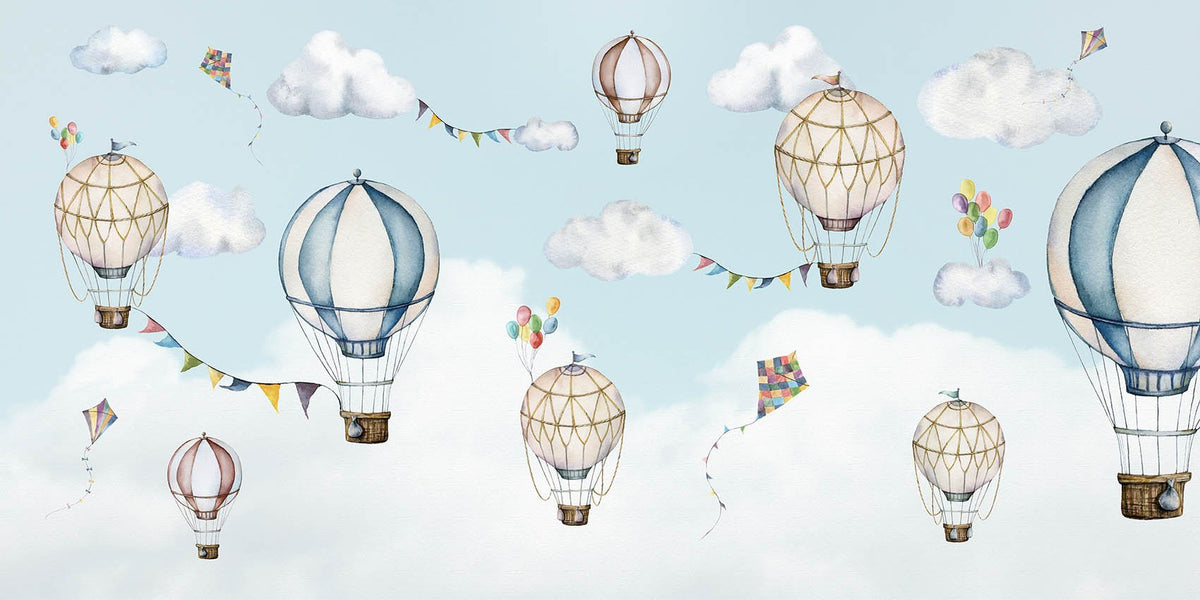 Hot Air Balloon Bonanza Wallpaper Mural in your room