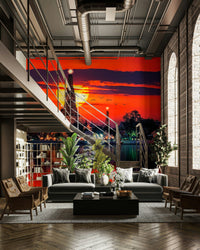 A classic Bangkok cityscape wallpaper for walls.

