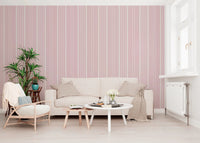 Barely Blush Stripes Wallpaper⁠