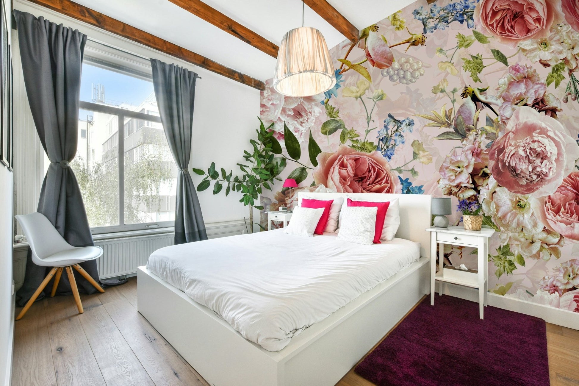 A close-up view shows the fine details of the flower petals and leaves.

