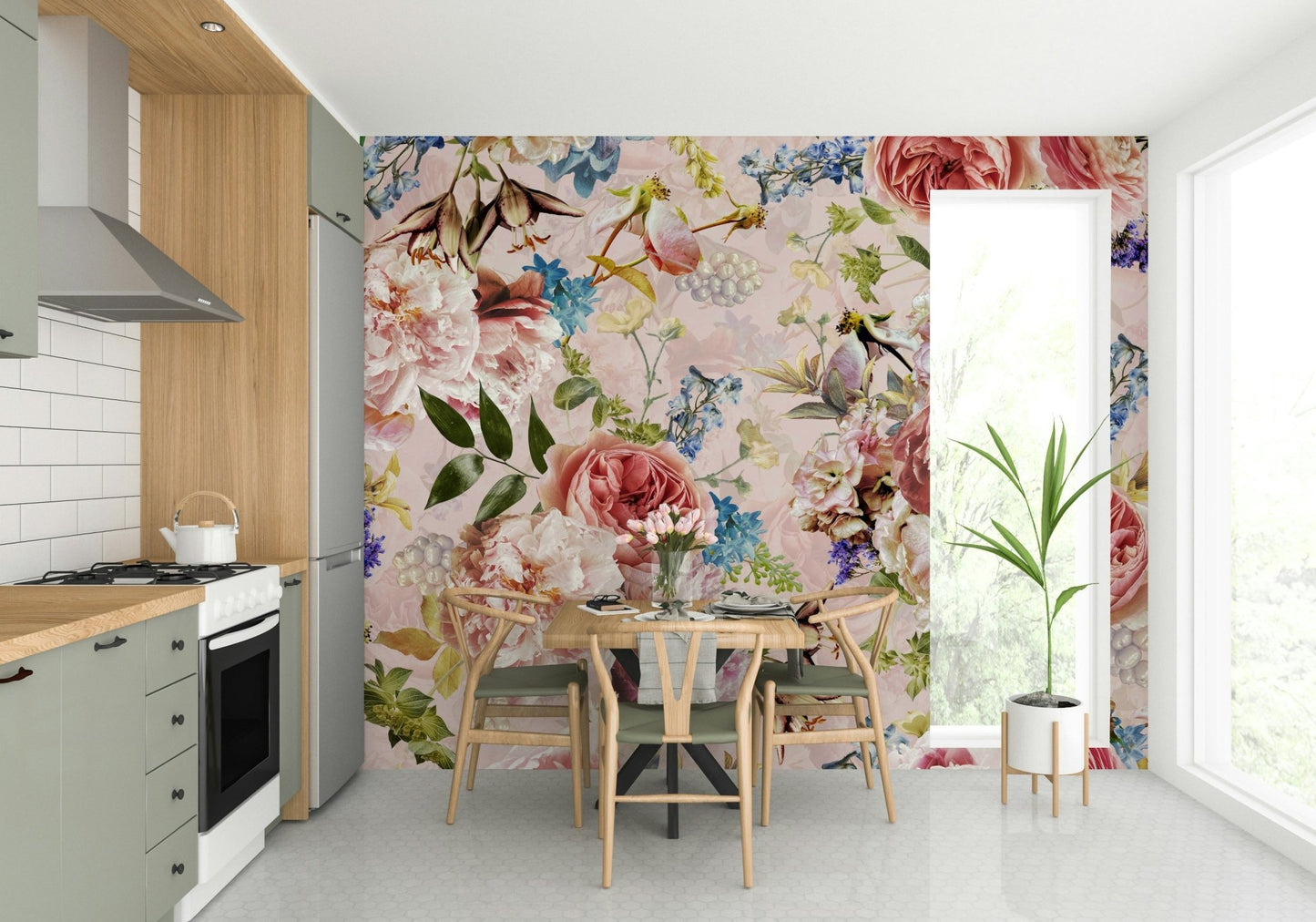 The flowers have a realistic, detailed look with a sense of light on their petals.

