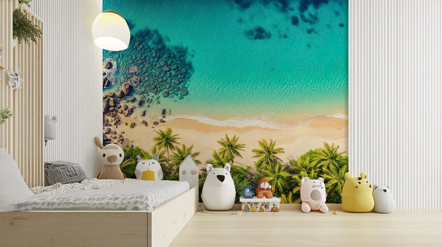 Wall mural showing a quiet beach scene

