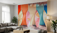 Beach Vibes Surfboards Wall Mural
