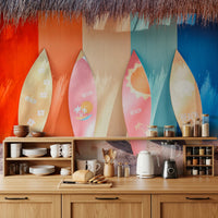 Beach Vibes Surfboards Wall Mural