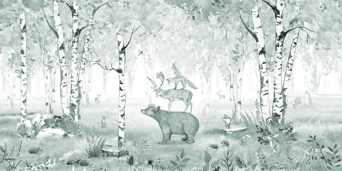 Blue Bear King Wallpaper Murals in your room